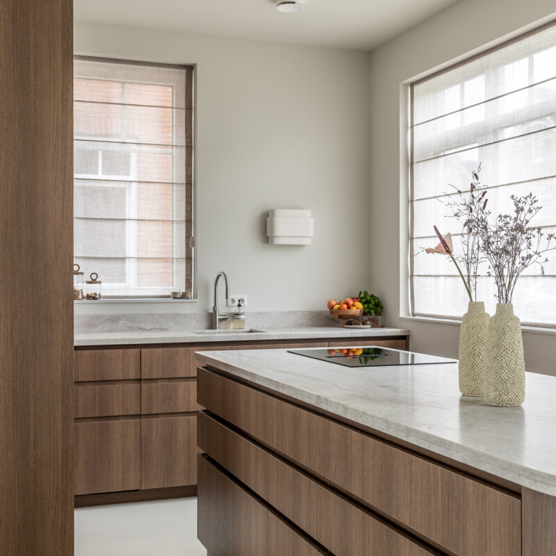 Gietvloer Japandi keuken